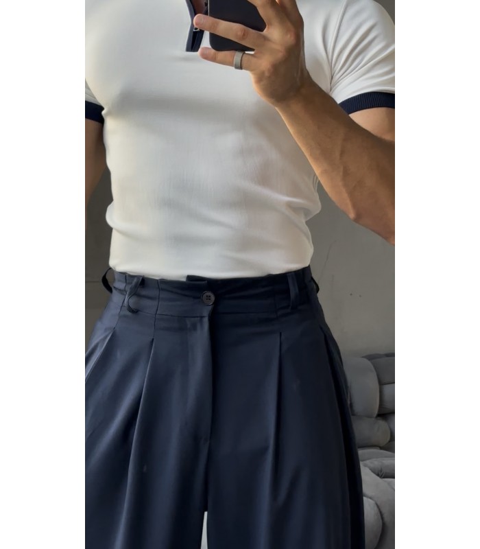 FERMUAR DETAY POLO YAKA TSHİRT