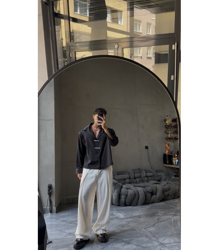 CROP KESİM ÖN BAĞCIK  DETAY GÖMLEK