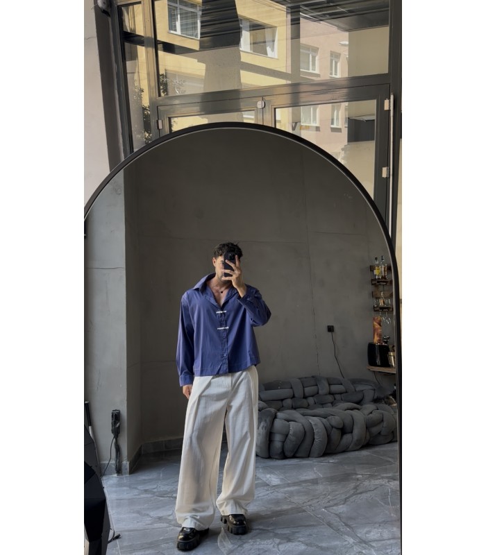 CROP KESİM ÖN BAĞCIK  DETAY GÖMLEK