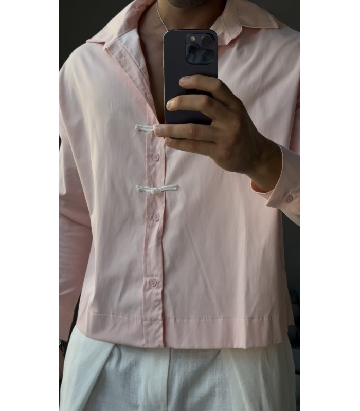 CROP KESİM ÖN BAĞCIK  DETAY GÖMLEK