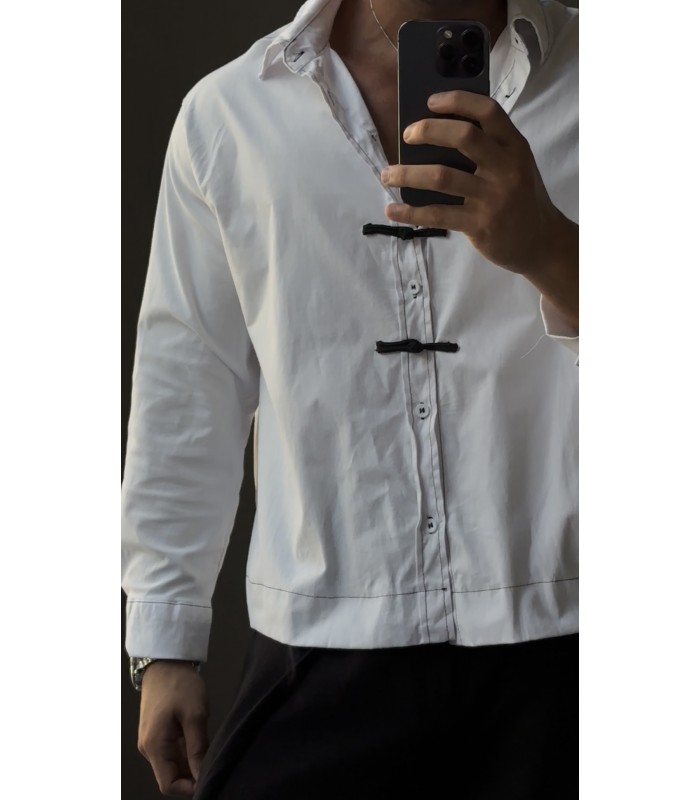 CROP KESİM ÖN BAĞCIK  DETAY GÖMLEK