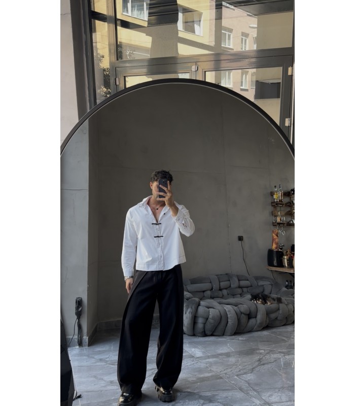 CROP KESİM ÖN BAĞCIK  DETAY GÖMLEK