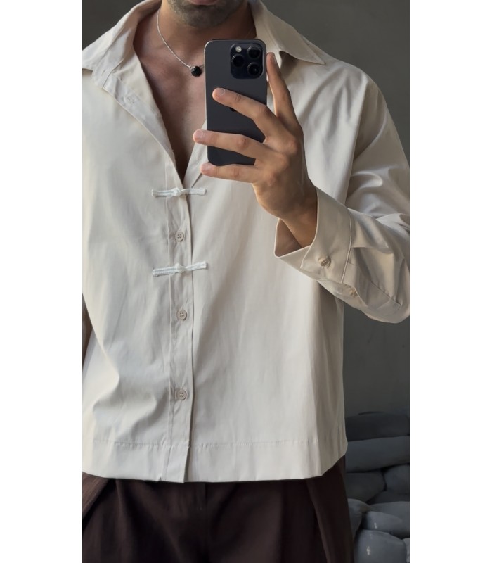 CROP KESİM ÖN BAĞCIK  DETAY GÖMLEK