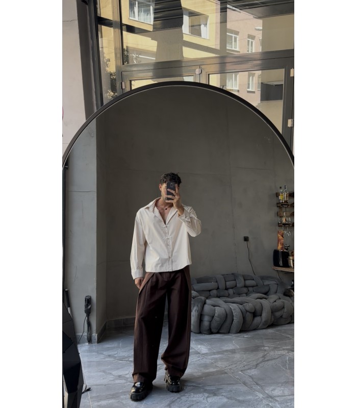 CROP KESİM ÖN BAĞCIK  DETAY GÖMLEK