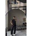BİSİKLET YAKA OVERSİZE SIFIR KOL TSHIRT