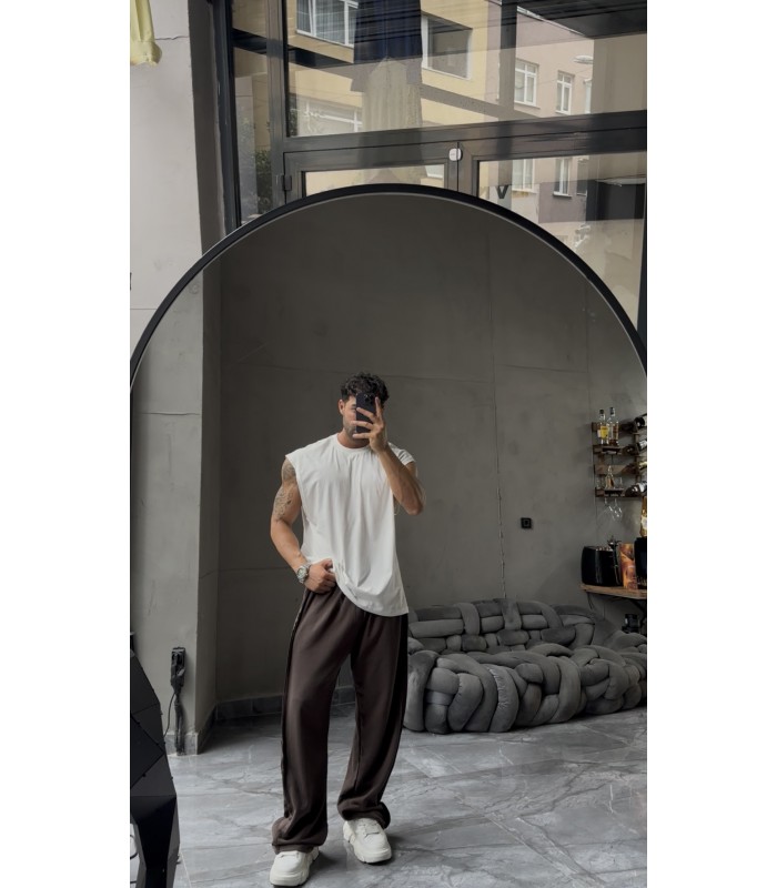 BİSİKLET YAKA OVERSİZE SIFIR KOL TSHIRT