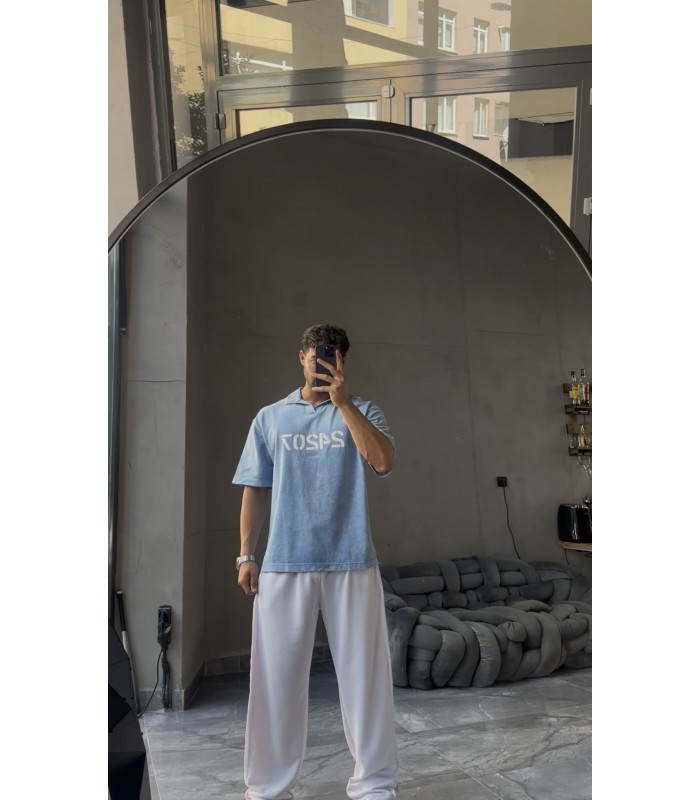 POLO YAKA YIKAMA KUMAŞ OVERSİZE TSHİRT
