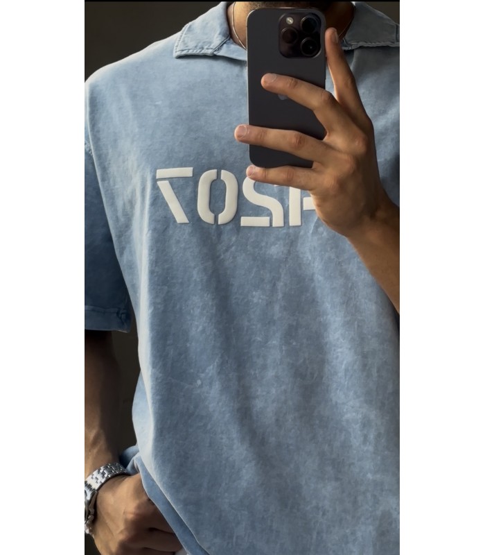 POLO YAKA YIKAMA KUMAŞ OVERSİZE TSHİRT