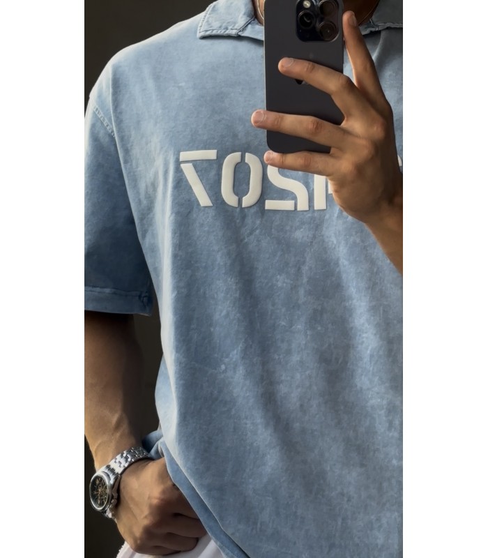 POLO YAKA YIKAMA KUMAŞ OVERSİZE TSHİRT