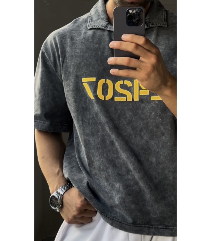 POLO YAKA YIKAMA KUMAŞ OVERSİZE TSHİRT