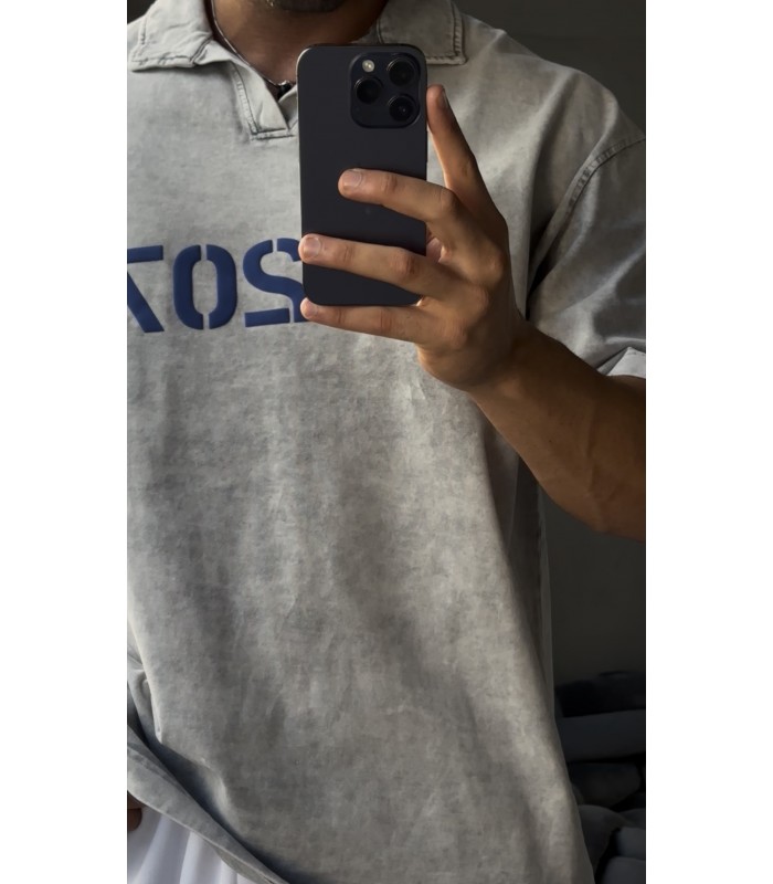 POLO YAKA YIKAMA KUMAŞ OVERSİZE TSHİRT