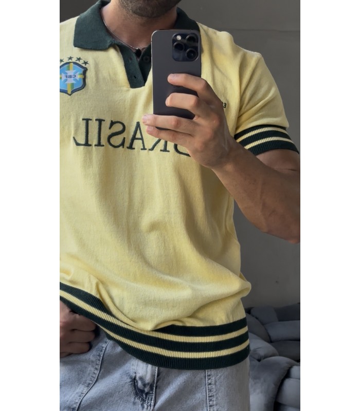 France Knitted Polo Yaka tshirt