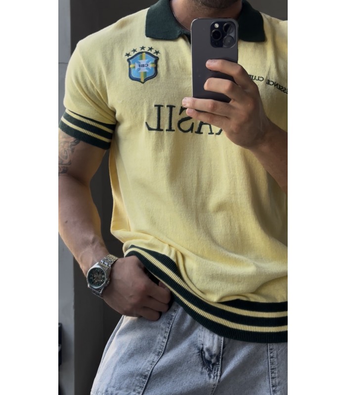 France Knitted Polo Yaka tshirt