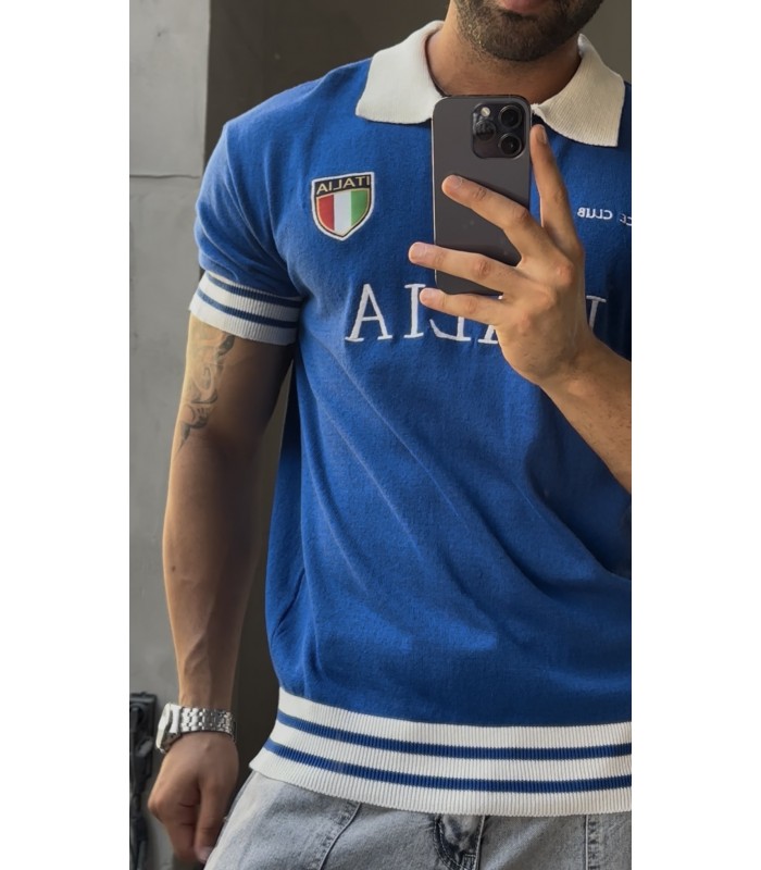 France Knitted Polo Yaka tshirt