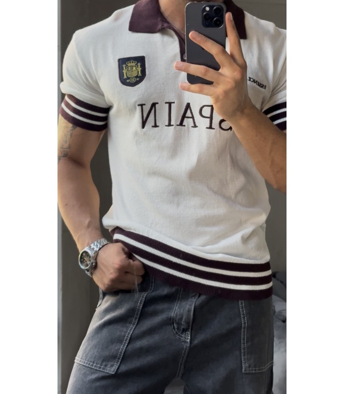 France Knitted Polo Yaka tshirt