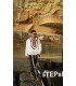 Camp collar (küba yaka) yarım fermuarlı gömlek