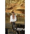 Camp collar (küba yaka) yarım fermuarlı gömlek