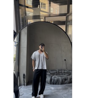 Oversize kalıp  Derin V yaka