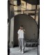 Oversize kalıp  Derin V yaka