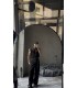 Slim Fit Ajurlu Dokulu Kolsuz Triko