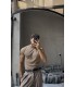 Slim Fit Ajurlu Dokulu Kolsuz Triko