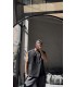 Üst: Oversize kolsuz tişört / Oversize Sleeveless T-Shirt